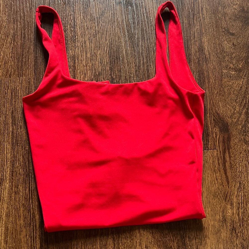 H&M Red Sleeveless Tank Top Bodysuit